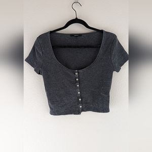 Forever 21 Heather Gray Crop Top